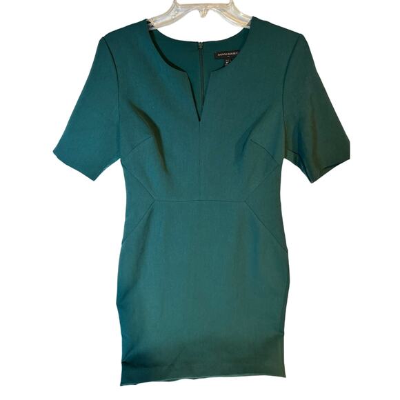 Banana Republic Sheath Dress Women's 8P Green Short Sleeve Career Preppy Chic - Picture 1 of 7
